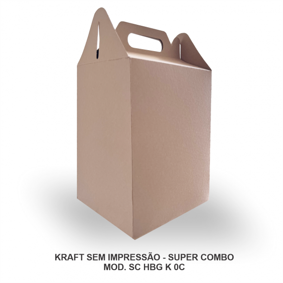 MALETA SUPER COMBO KRAFT SEM IMPRESSÃO - PACOTE COM 100 UNIDADES