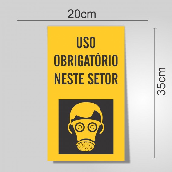 PLACA PVC ADESIVADO 20cmX35cm - SINALIZAÇÃO EPI