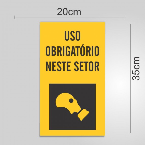 PLACA PVC ADESIVADO 20cmX35cm - SINALIZAÇÃO EPI