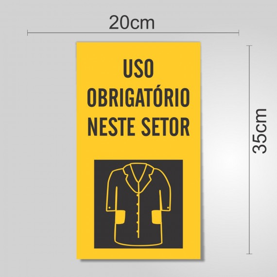 PLACA PVC ADESIVADO 20cmX35cm - SINALIZAÇÃO EPI