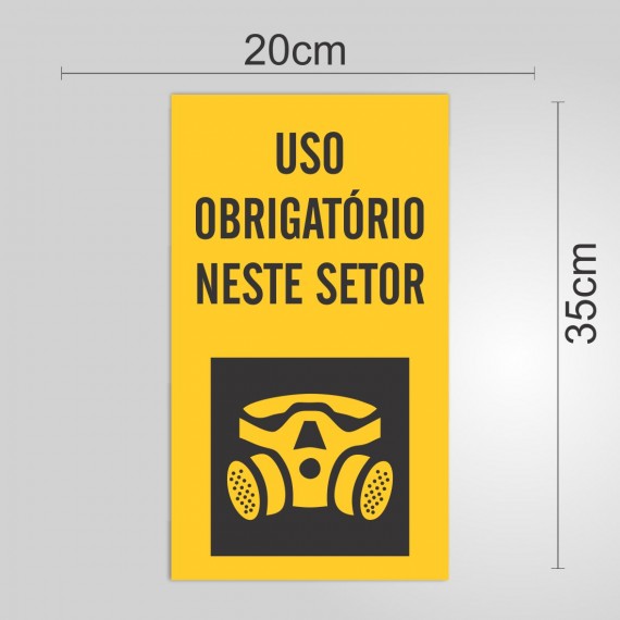 PLACA PVC ADESIVADO 20cmX35cm  - SINALIZAÇÃO EPI