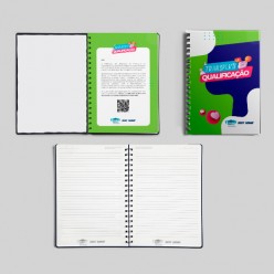 Caderno A5 (14,8x21 cm) - Capa e miolo personalizados