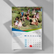 Calendário de parede 42x29,7 cm com 12 lâminas