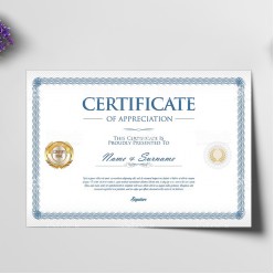 Certificado A4 Apergaminhado 240gr 4x0 cores
