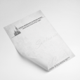 Timbrado 21x29,7 cm - Preto e branco - Apergaminhado ou Reciclato 90 gr