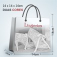 Sacola Papel Pequena Quadrada Personalizada - 2 cores - 100 un.