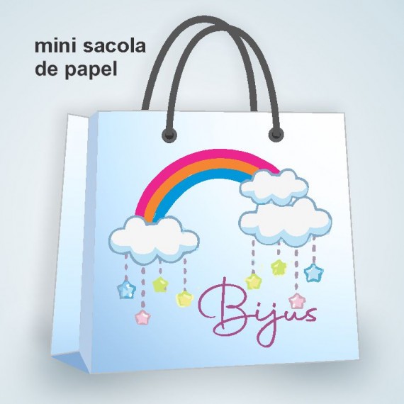Mini Sacola Personalizada - Colorida - Offset 150gr - 100 un.