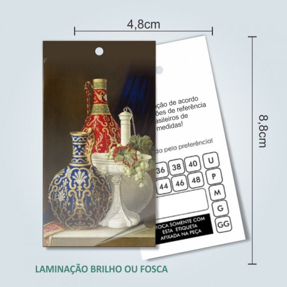 TAG PERSONALIZADA CORTE RETO COM LAMINAÇÃO